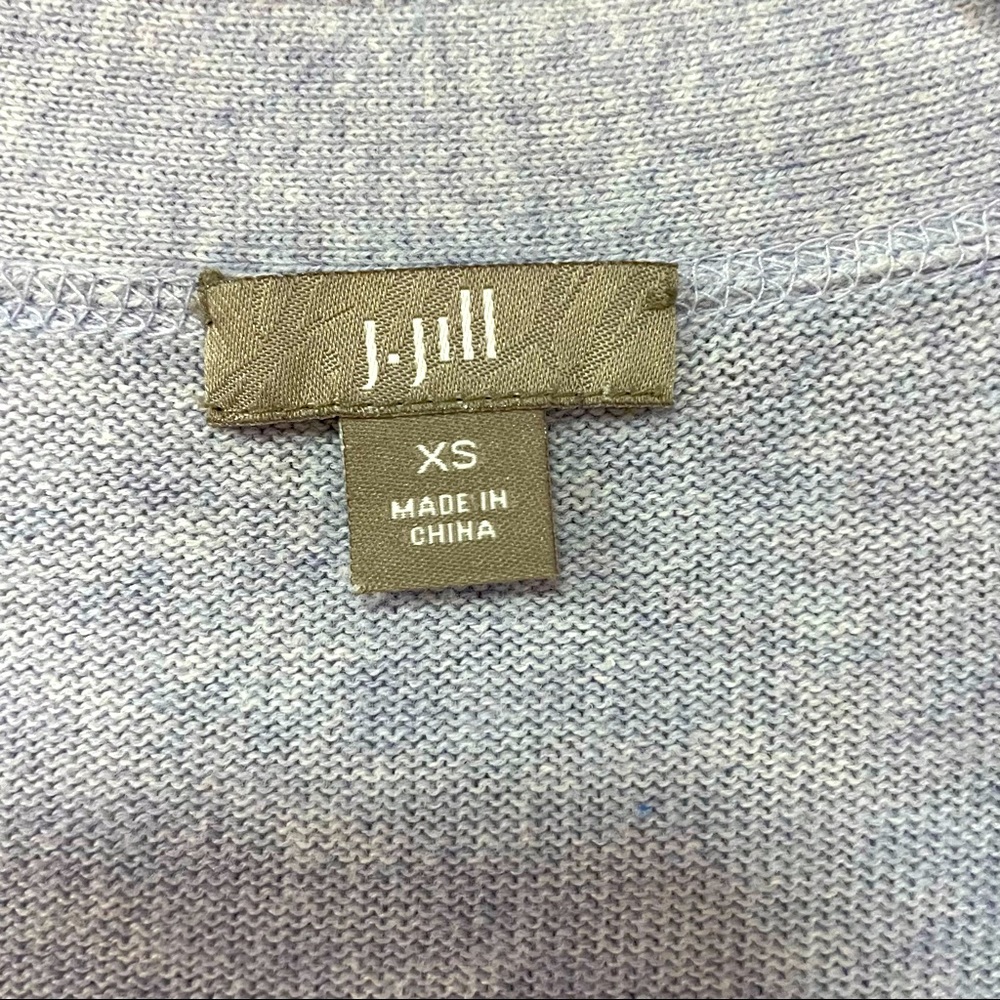 J. Jill Lavender Purple 100% Cotton Classic V Neck Cardigan XS - Picture 3 of 6